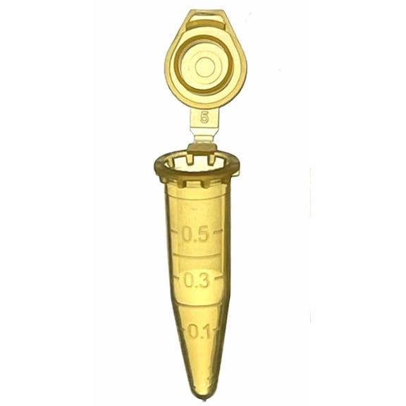 MUHWA 1000PCS Microcentrifuge Tubes with Snap Cap, 0.5ml Graduated Micro Tubes with Conical Bottom, Yellow
