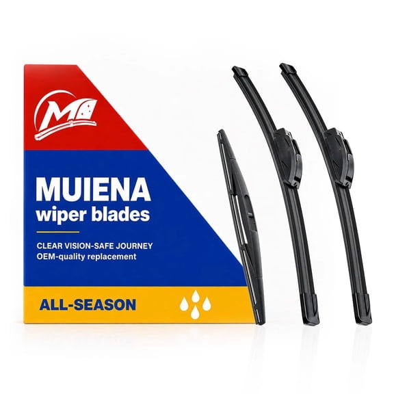 MUIENA Windshield Wipers Replacement for Honda CR-V 2007-2011,OEM Quality Premium All-Season Front Rear Wiper Blades-26"+16"+14"(Pack of 3)