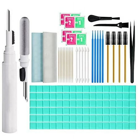 MUIIGOOD Airpods Cleaner Kit 221 Pcs Earbud Cleaning Putty Remove Ear Wax Phone Cleaning kit Cleaner Pen Brush Microfiber Cloth for Airpods Pro/1/2/3 Charging Case Headphones Camera Hearing Aids