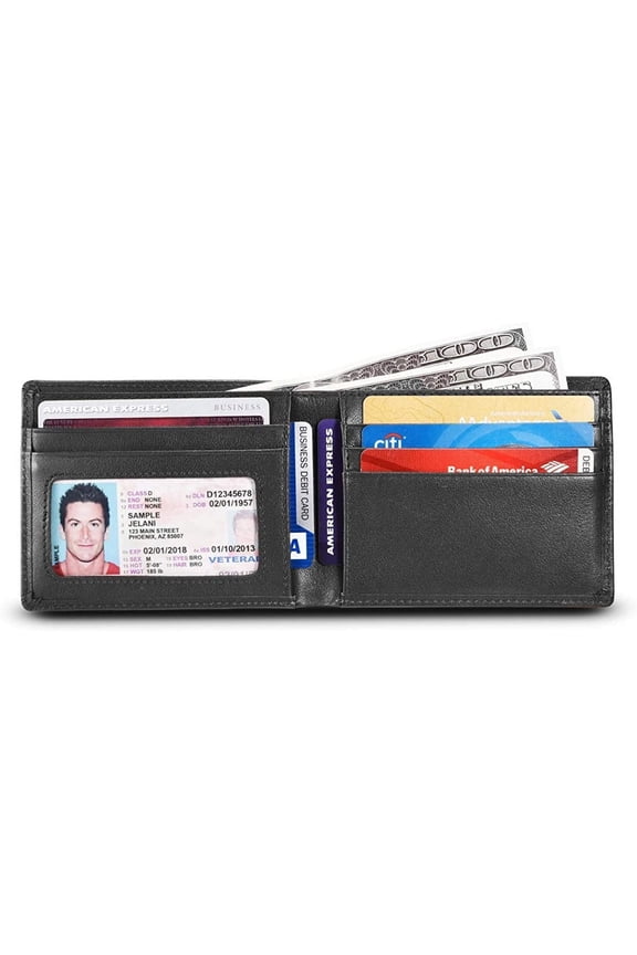 Premium Textured Leather RFID Blocking Wallet - Stylish and Durable, Ultra-Functional with Quality Assurance