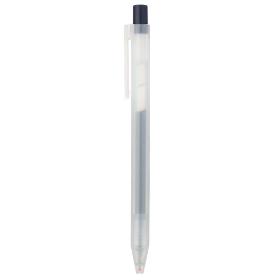 (Pack of 10) MUJI Smooth Gel Ink Ballpoint Click Pens 0.5mm Blue Black  Japan