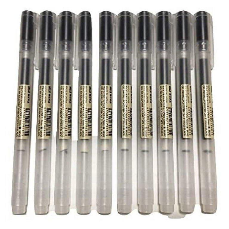 MUJI Gel Ink Ball Point Pen Black color 10pcs