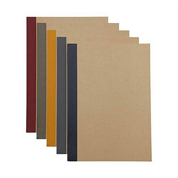 MUJI Notebook B5 6mm Rule 30sheets - Pack of 5books [5colors Binding]