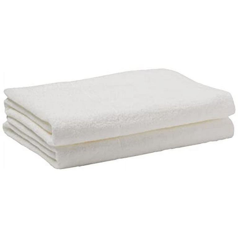 MUJI Thin Bath Towel with Pile Weave Off White 70 x 140 cm Set