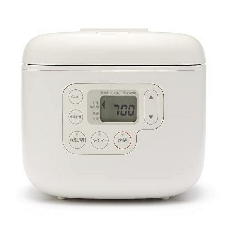 MUJI rice cooker with rice scoop holder, 3 cups, white, width 20.8 x depth  25.4 x height 18.6 cm MJ-RC3A3/12829065 