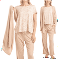 thumbnail image 1 of MUK LUKS Anything 3 Piece Sleep and Lounge Set, Caramel Leopard, P/M, 1 of 7