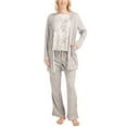 thumbnail image 1 of MUK LUKS Anything 3 Piece Sleep and Lounge Set, Grey/Cotton Candy, T/L, 1 of 7
