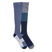 MUK LUKS Mens 2 Pair Pack Compression Knee High Cotton Socks