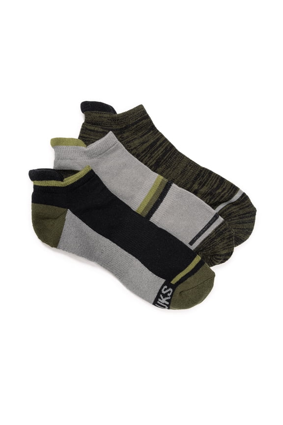 Men's 3 Pair Pack Cotton Low Cut Ankle Compression Socks