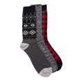 thumbnail image 1 of MUK LUKS Men's 3 Pair Pack Microfiber Boot Socks - Black, OS (10 - 13), 1 of 4