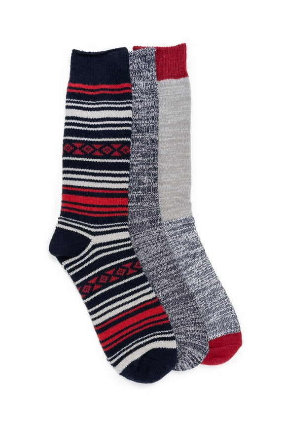 Men's 3 Pair Pack Microfiber Boot Socks - Twilight, OS (10 - 13)