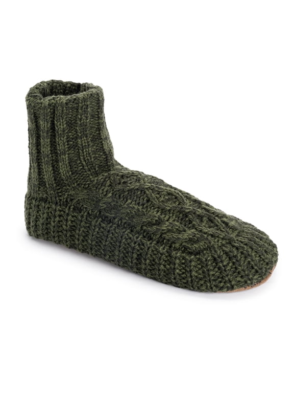 Men's Cabled Boot Acrylic Slippers