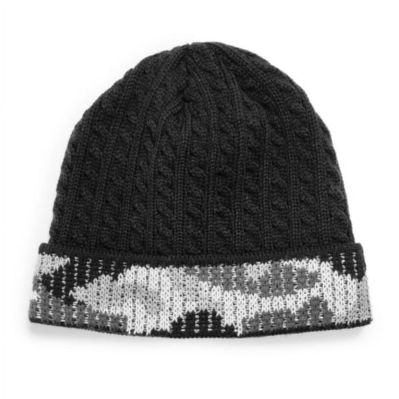 MUK LUKS Men's Camo Cuff Cap, Ebony, One Size