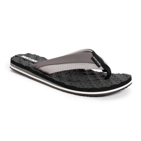 MUK LUKS Men's Chill Cooler Thong -Black 11