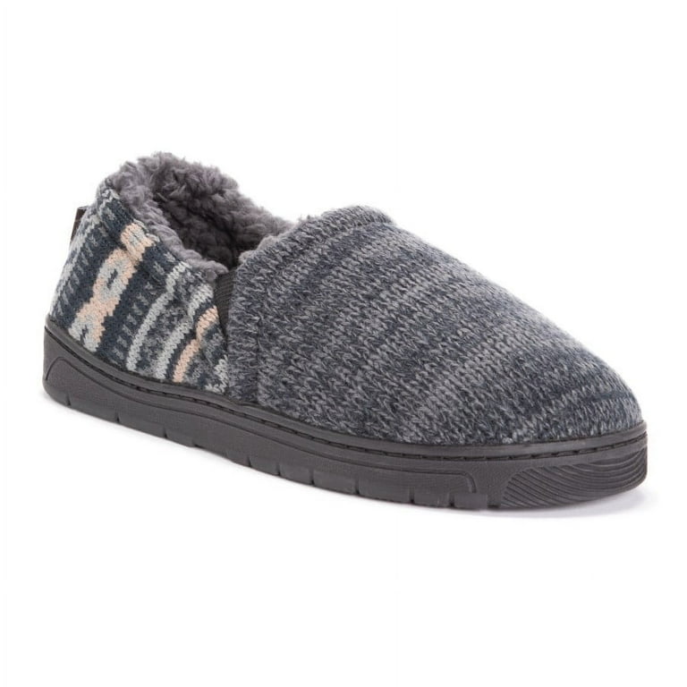 MUK LUKS Men s Christopher Slippers Dark Sapphire Pewter L