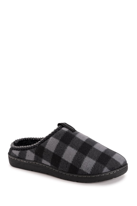Men's Plaid Fleece Comfort Clog Slipper