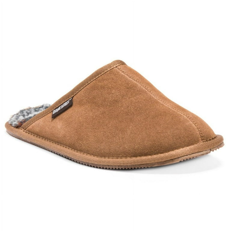 MUK LUKS Men's Dave Printed Berber Suede Scuff