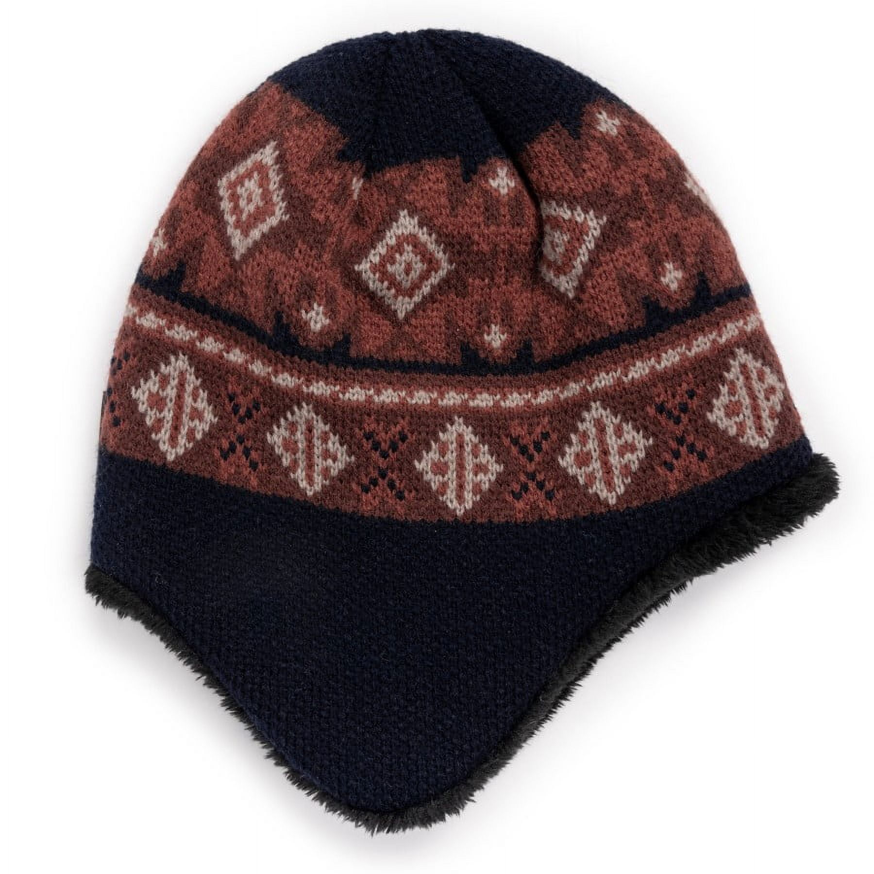 Unisex Thick Peruvian Chullo Hat - Alpaca Wool, Black, One Size, Handmade In Peru
