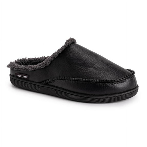 MUK LUKS Men's Faux Leather Clog Slippers