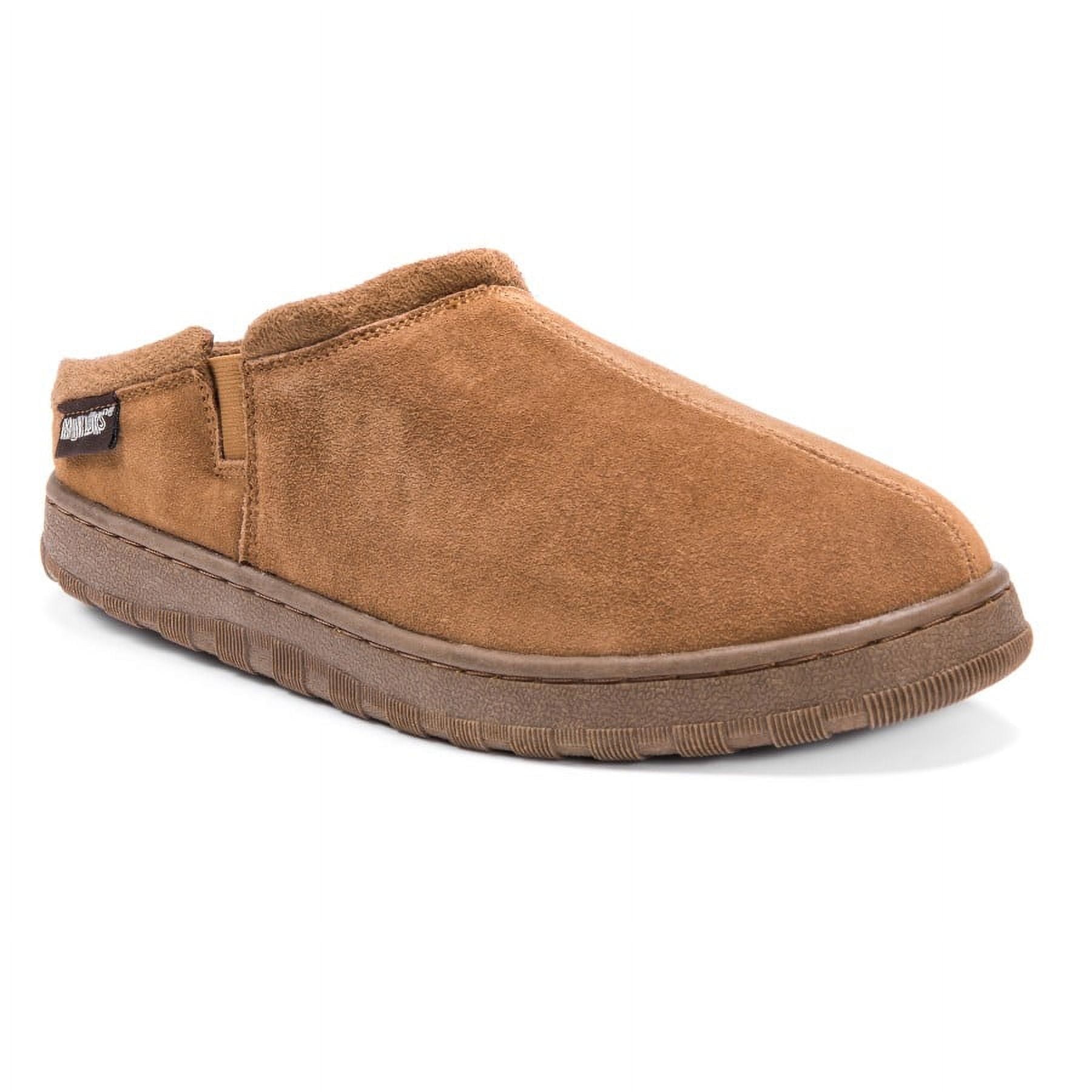 mens suede clog slippers