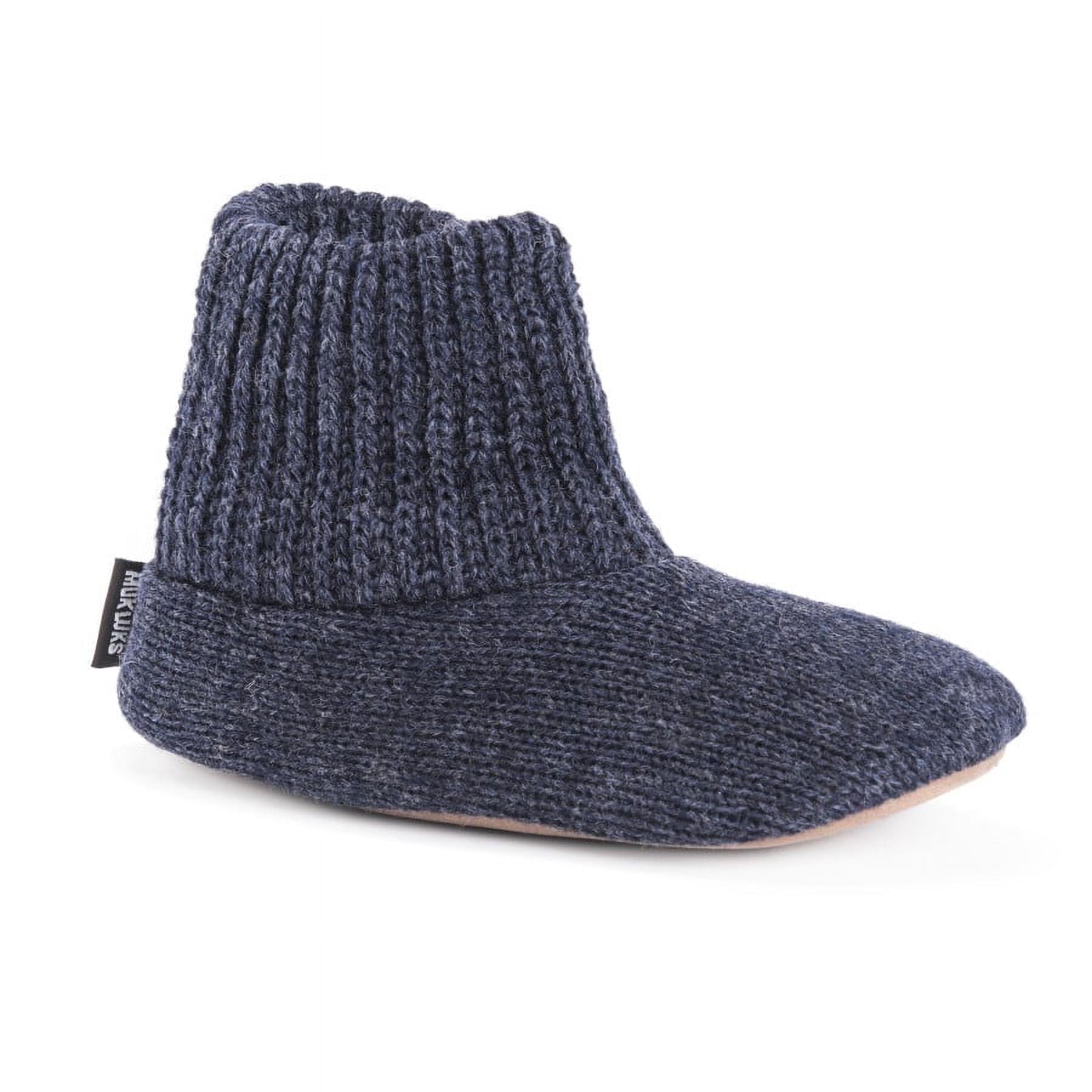 MUK LUKS Men's Morty Ragg Wool Slipper Socks, Shearling Lined, Cozy ...