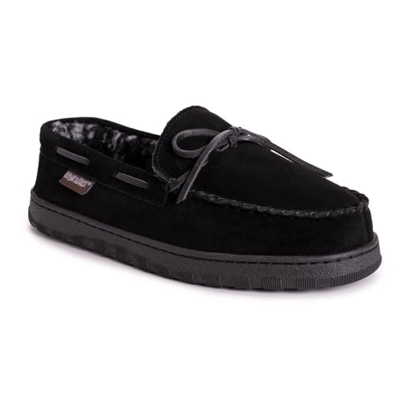 MUK LUKS Men's Paul Printed Berber Suede Moccasin Slippers