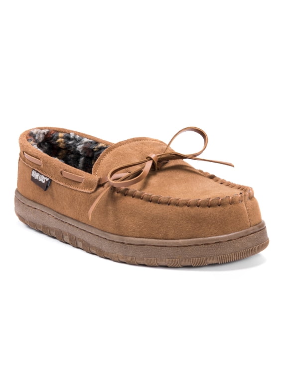 Men's Paul Printed Berber Suede Moccasin Slippers