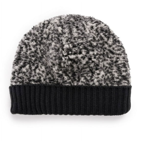 MUK LUKS Men's Shearling Cap, Black, One Size