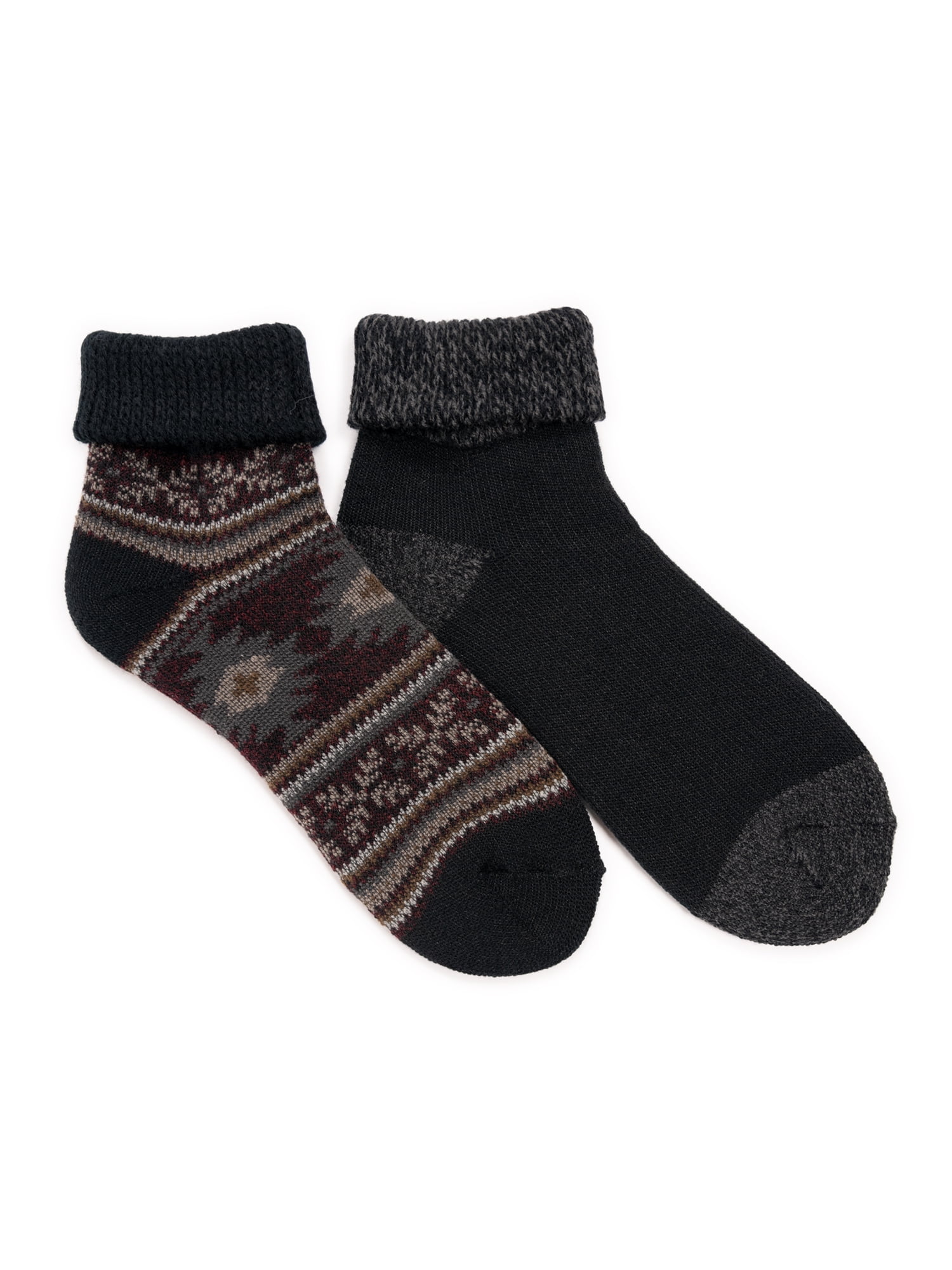 Muk Luks Men s Short Heat Retaining Thermal Socks 2 Pairs One Size