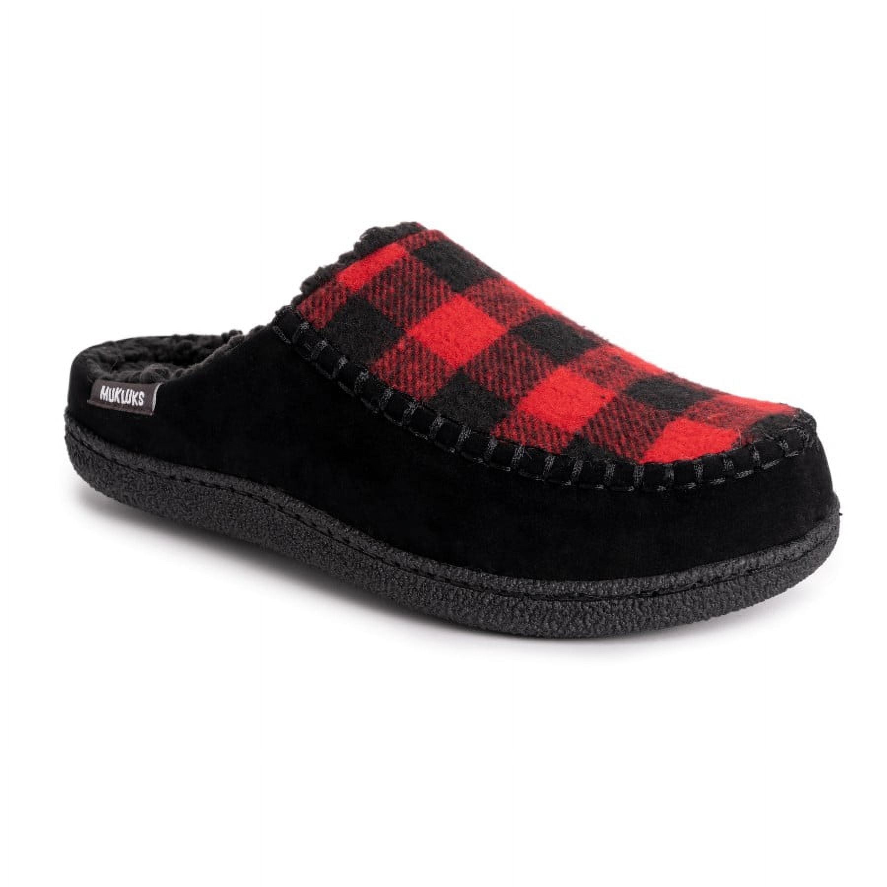 MUK LUKS Men's Staughton Slipper-Black 10