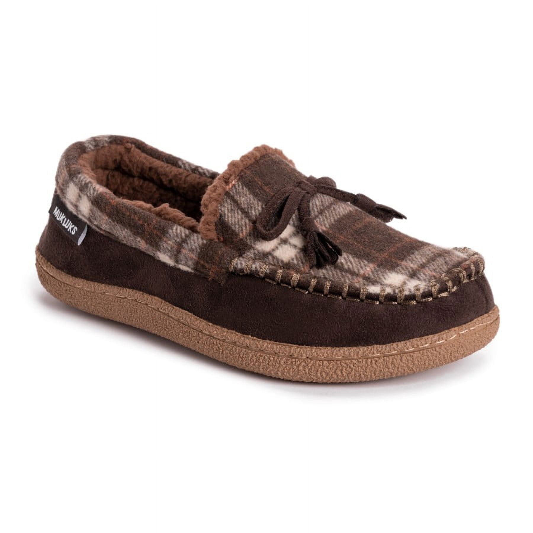 MUK LUKS Men's Tanver Slipper-Dark Brown 9