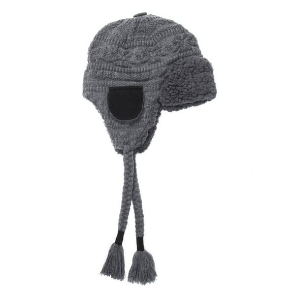 MUK LUKS Men's Trapper Hat-Charcoal Grey OS