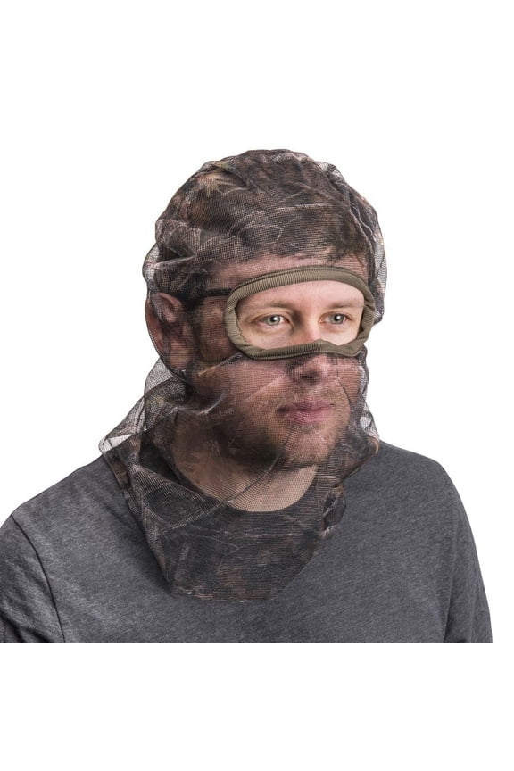 Quietwear Men's Full Cover Form Fit Mesh Facemask, Kanati, One Size Fits Most