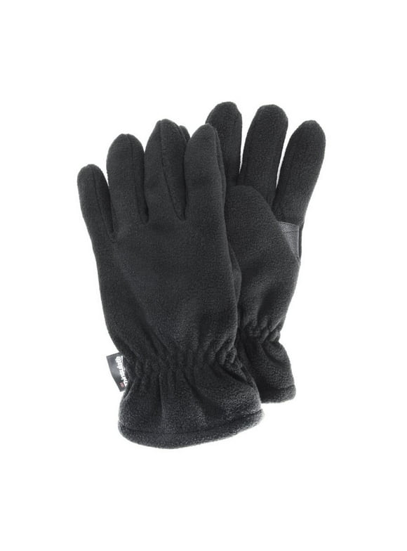 MUK LUKS Quietwear Men's Waterproof Fleece Gloves, Black, X Large