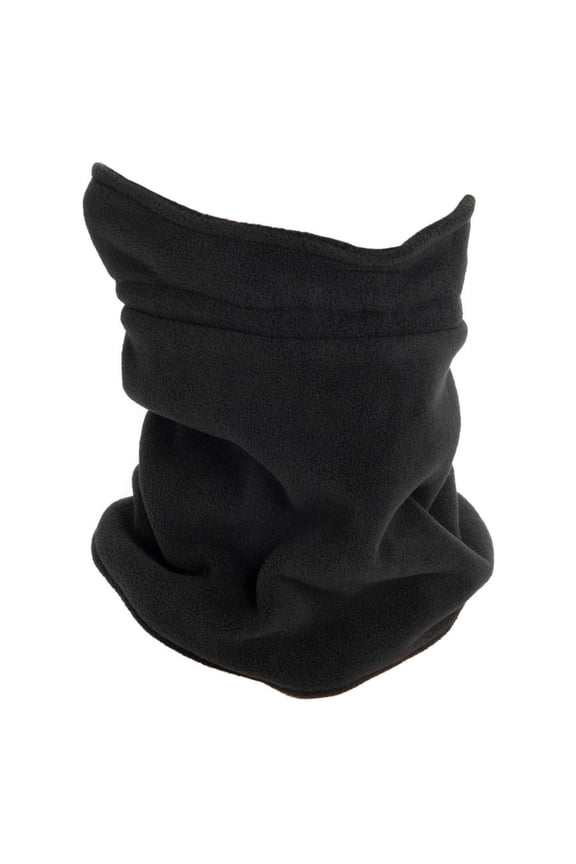 Quietwear Unisex Fleece Neck Gaiter, Black, One Size Fits Most