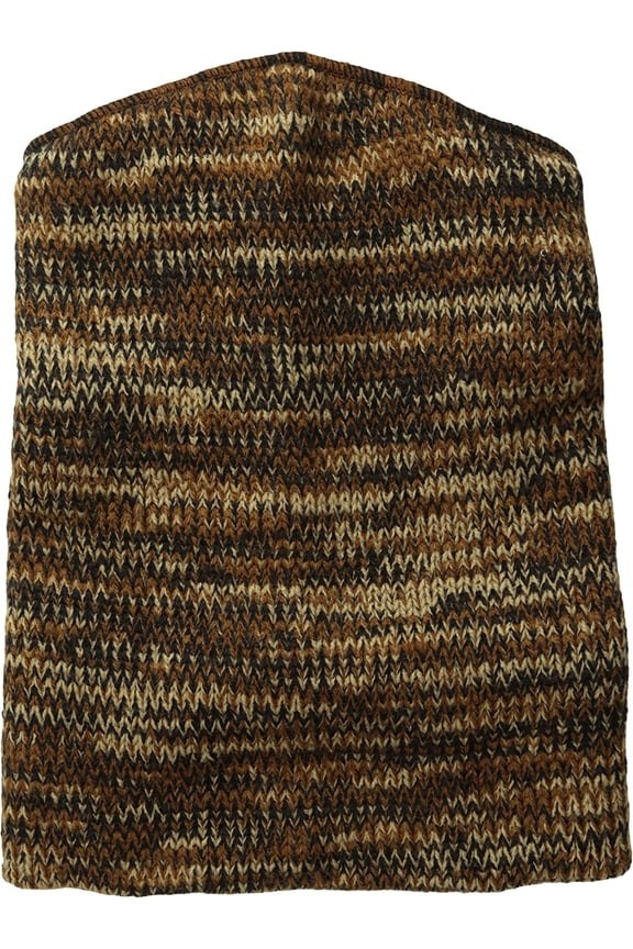Quietwear Unisex Knit Neck Gaiter, Brown Camo, One Size Fits Most