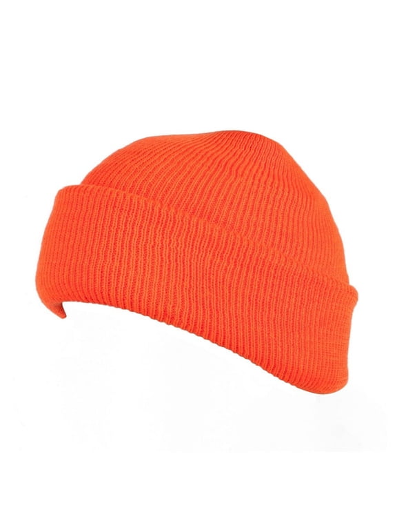 Quietwear Unisex Micro Acrylic Fat Cap for Hunting, Blaze, One Size Fits Most