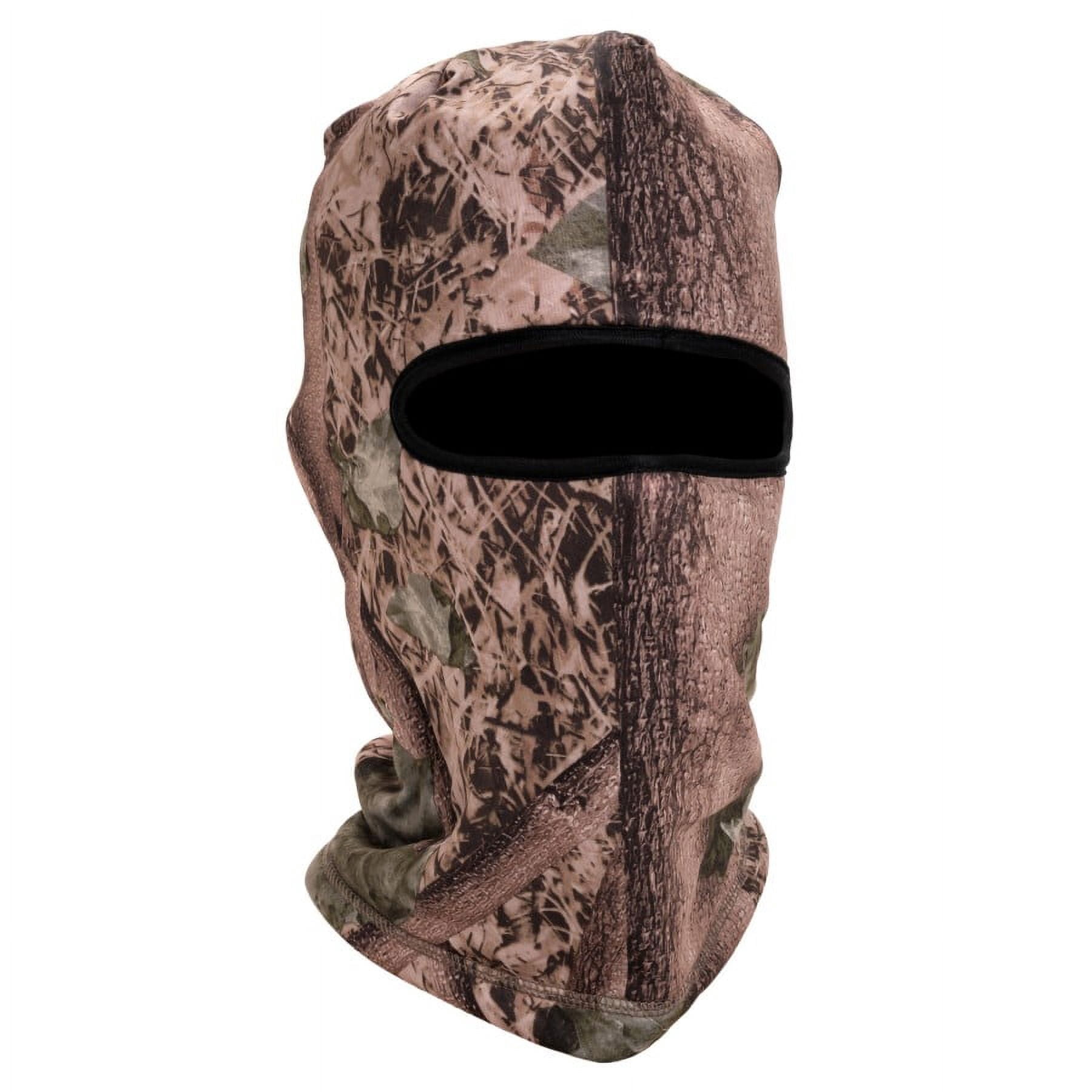 Quietwear Unisex Reversible Fleece 1-Hole Mask, Adventure Grey/Orange, One Size Fits Most