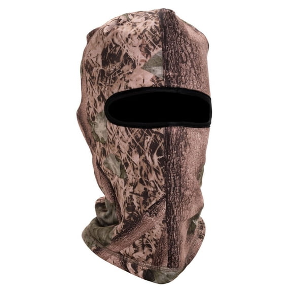 Quietwear Unisex Reversible Fleece 1-Hole Mask, Adventure Grey/Orange, One Size Fits Most