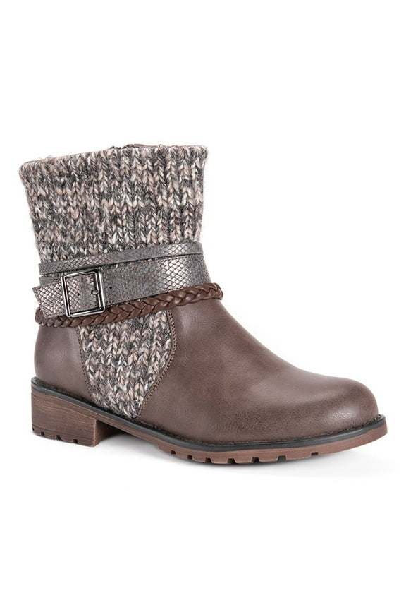 WOMEN'S JILLIAN ANKLE ZIPPERED FASHION WINTER BOOTS sz 6 GREY