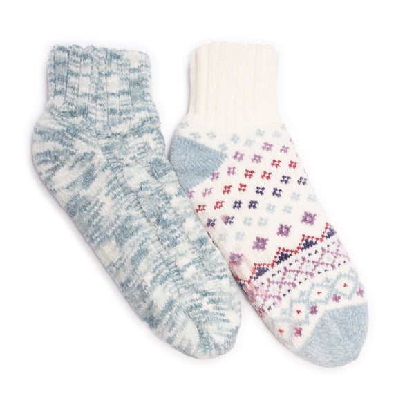 MUK LUKS Women's 2 Pair Pack Cabin Chenille Socks