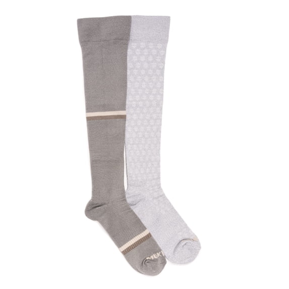 MUK LUKS Women's 2 Pair Pack Compression Knee High Bamboo Socks