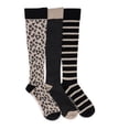 thumbnail image 1 of MUK LUKS Women's 3 Pack Cotton Compression Knee-High Socks, 1 of 5