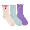 thumbnail image 1 of MUK LUKS Women's 3 Pack Texture Embroidery Crew Sock, 1 of 3