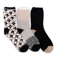 thumbnail image 1 of MUK LUKS Women's 3 Pair Pack Crew Cozy Socks, 1 of 2