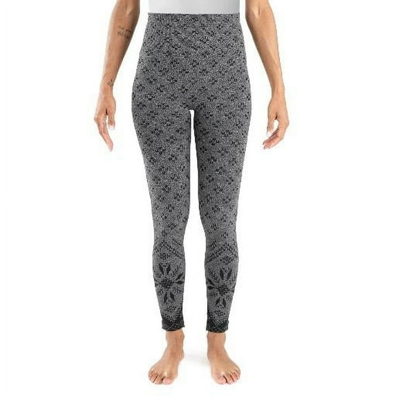 MUK LUKS Women's 4" High Waisted Fleece Lined Leggings