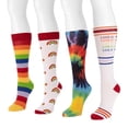 thumbnail image 1 of MUK LUKS Women's 4 Pack Knee High Sock-Multi Pack OS (6-10), 1 of 3