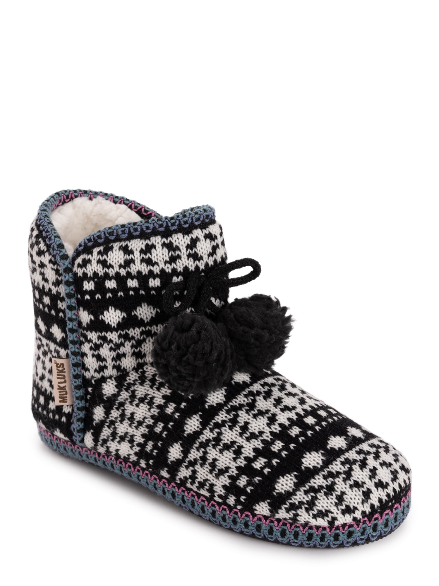 MUK LUKS Women's Aaliyah Bootie Slipper, Wide Width Available