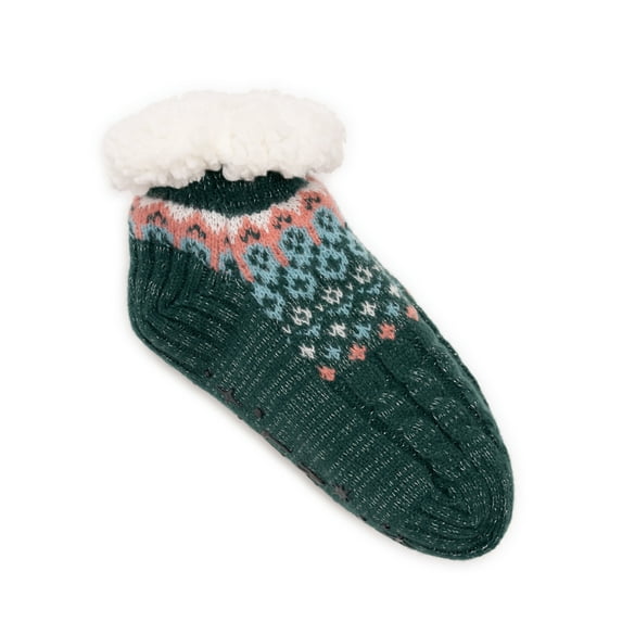 MUK LUKS Women's Ankle Cabin Socks, 1-Pack, Sizes S-XL