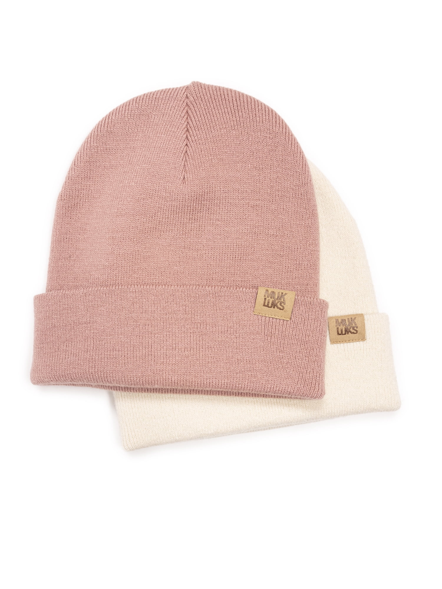 MUK LUKS Women's Beanie Hat Set, 2-Pack